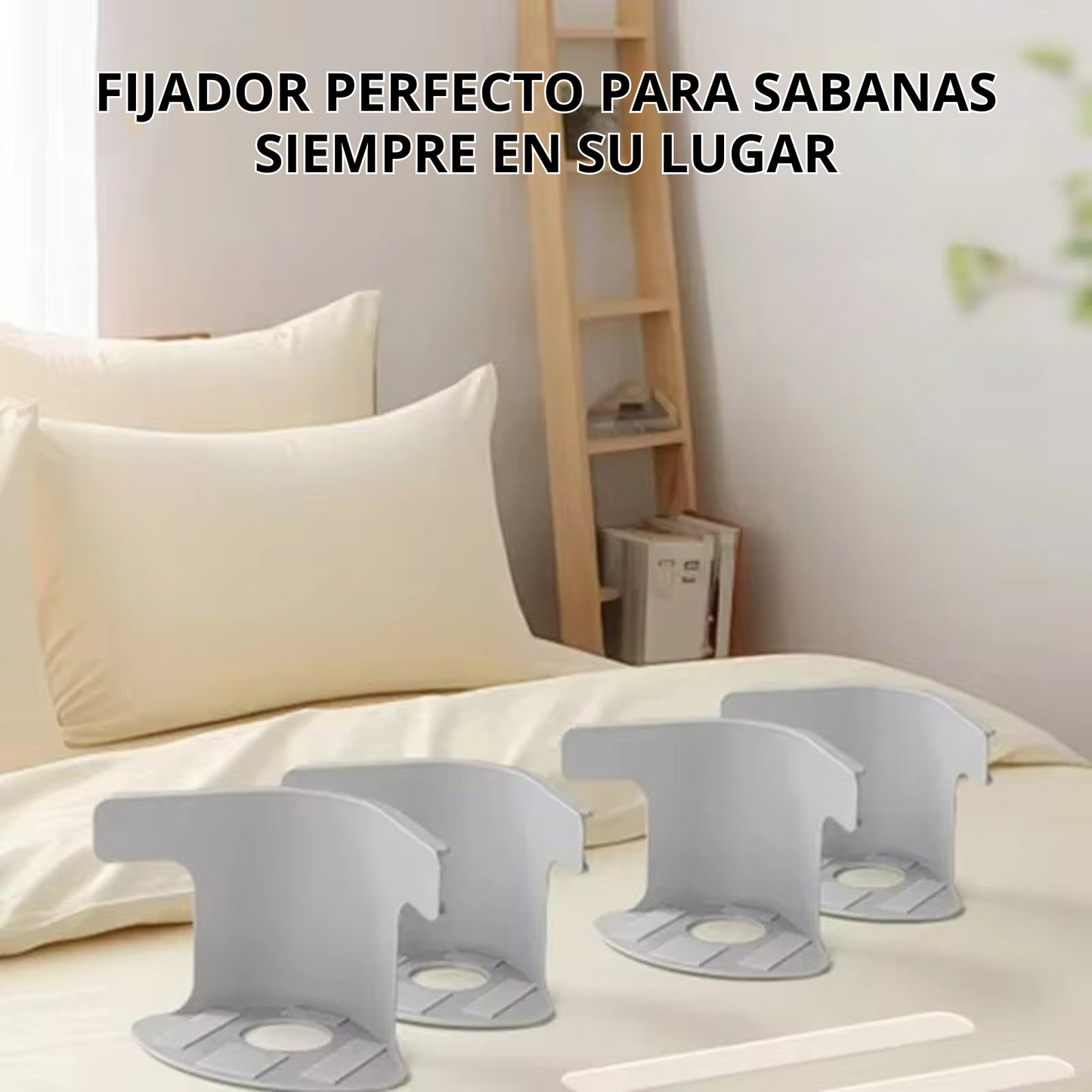 Sujetadores Invisibles de Sábanas – Clips Antideslizantes y Elásticos para Fundas, Edredones y Colchas